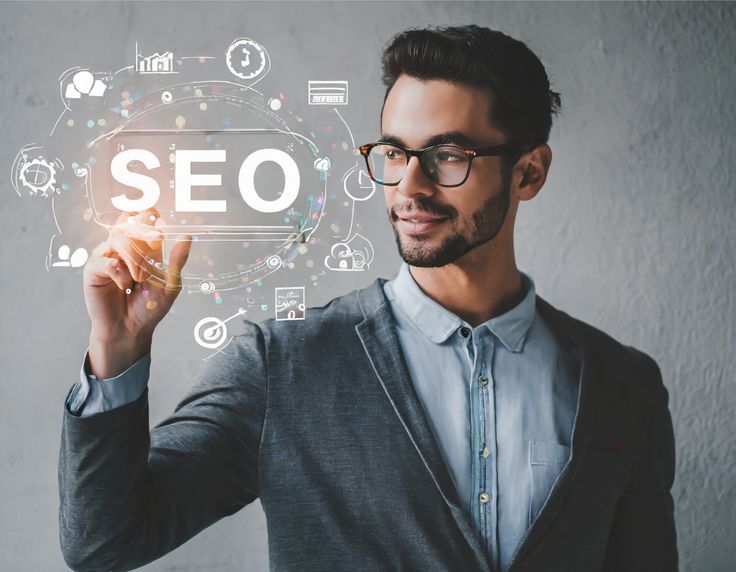 Search Engine Optimization (SEO) strategy showing keyword research, Google rankings, website optimization, and organic traffic growth.